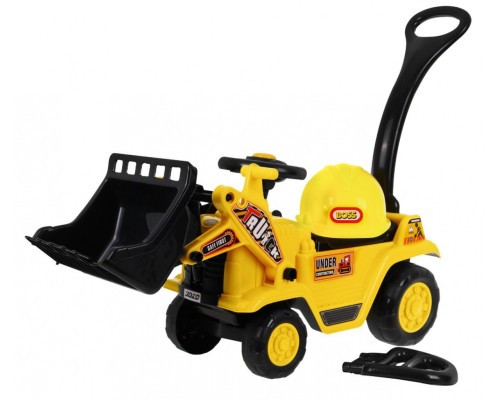 Дитяча каталка бульдозер + Рухома ложка + Рожок + Відділення для зберігання Горщик + Шолом