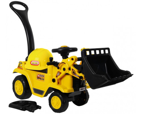 Дитяча каталка бульдозер + Рухома ложка + Рожок + Відділення для зберігання Горщик + Шолом
