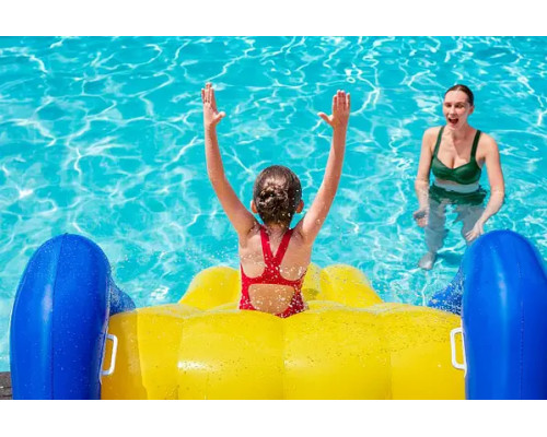 Гірка надувна дитяча Bestway 52453, 247 x 124 x 100 см - синьо-жовта