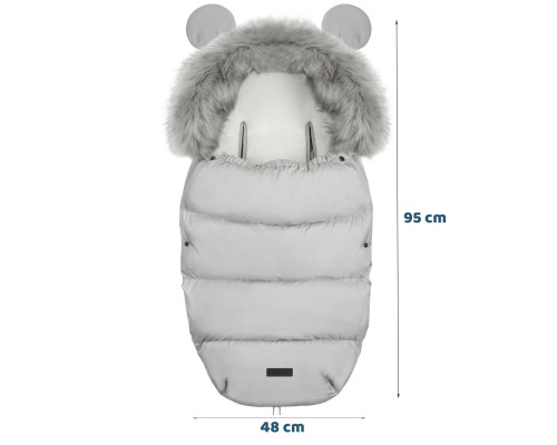 Конверт Elmi Ricokids для коляски та санок, 95 х 48 см - сірий