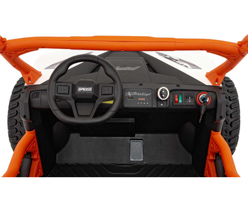 Дитячий акумуляторний автомобіль фермерський UTV Racing White