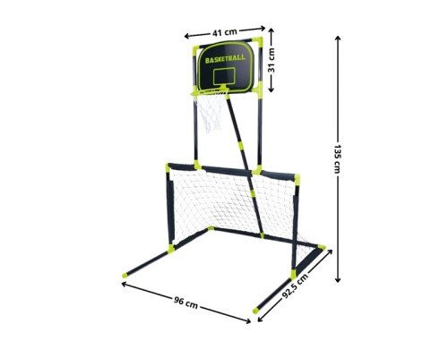 Дитячий ігровий набір 6 в 1 inSPORTline SCS530, 135 x 92,5 x 96 см - чорно-зелений