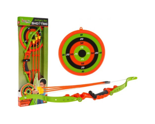 Дитячий набір лук + мішень + стріли ZOG.881-08, 68,5 x 15,5 x 3,5 см - різнокольоровий