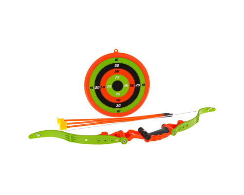 Дитячий набір лук + мішень + стріли ZOG.881-08, 68,5 x 15,5 x 3,5 см - різнокольоровий