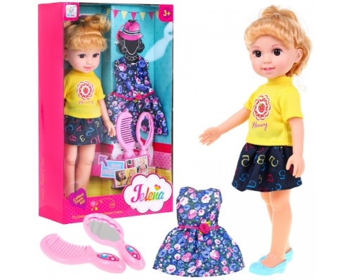 Лялька для дітей 3+ Блондинка + 2 наряди + гребінець + дзеркало