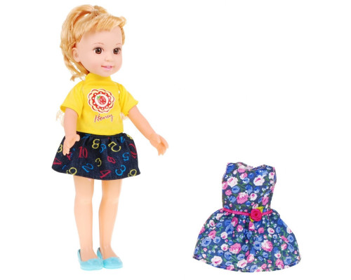 Лялька для дітей 3+ Блондинка + 2 наряди + гребінець + дзеркало