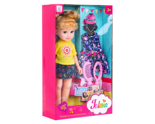 Лялька для дітей 3+ Блондинка + 2 наряди + гребінець + дзеркало