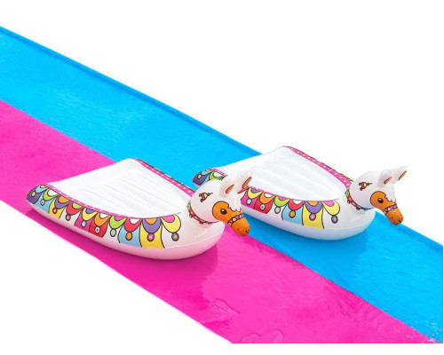 Гірка водна подвійна Bestway 52320 488 см, рожево-блакитна