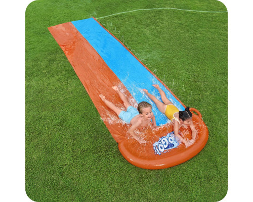 Водна гірка 2-місна Bestway 52328, 488 см - помаранчево-блакитна