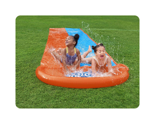 Водна гірка 2-місна Bestway 52328, 488 см - помаранчево-блакитна