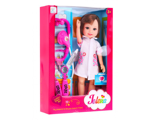 Лялька-медсестра для дітей 3+ Аксесуари для лікаря + Стетоскоп + Термометр + Шприц