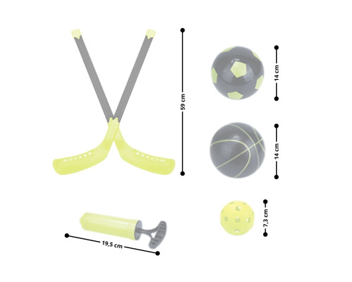 Дитячий ігровий набір 3 в 1 inSPORTline SCS510, 130 x 100 см, чорно-зелений