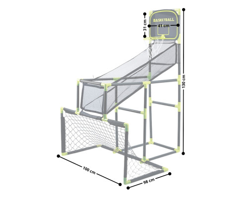 Дитячий ігровий набір 3 в 1 inSPORTline SCS510, 130 x 100 см, чорно-зелений