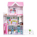 Ляльковий будиночок дерев'яний рожевий для дітей 3+ аксесуари меблі + 3 поверхи