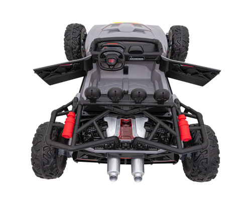 Машинка Buggy Racing 5 на акумуляторі для дітей +3. Сірий + Двигуни 2х200Вт + Пульт + Повільний Старт