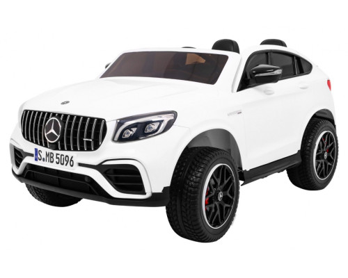 Дитяча акумуляторна машинка Mercedes GLC 63S Біла