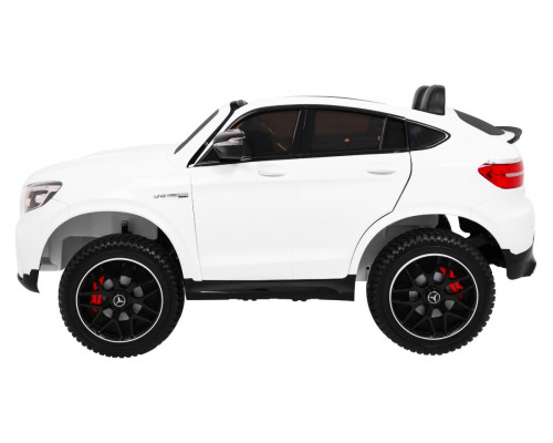 Дитяча акумуляторна машинка Mercedes GLC 63S Біла