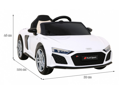 Дитяча акумуляторна машинка Audi R8 LIFT Біла