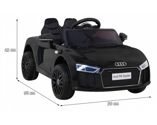 Дитяча акумуляторна машинка Audi R8 Чорна
