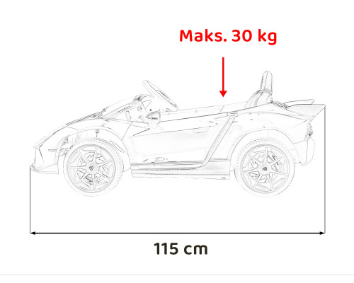 Дитяча акумуляторна машинка Lamborghini Invencible Червона