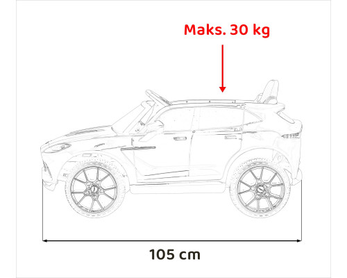 Дитяча акумуляторна машинка Aston Martin DBX Біла