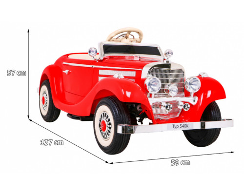 Дитячий акумулятрний автомобіль Mercedes Benz Retro 540A Червоний