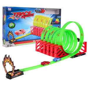 Екстремальний гоночний трек для дітей 3+ Елементи конструкції 27 шт. + 2 ралійні машини + 6 петель