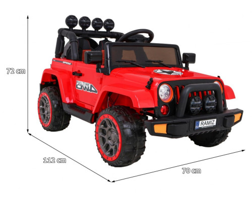 Дитячий акумуляторний позашляховик Червоний
