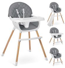 Стільчик для годування Nukido Lilo 63 х 64 х 93 см - сіро-білий