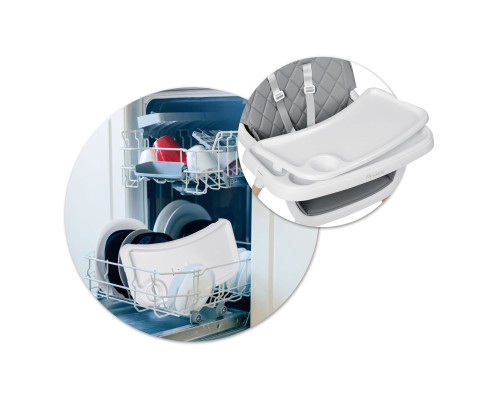 Стільчик для годування Nukido Lilo 63 х 64 х 93 см - сіро-білий