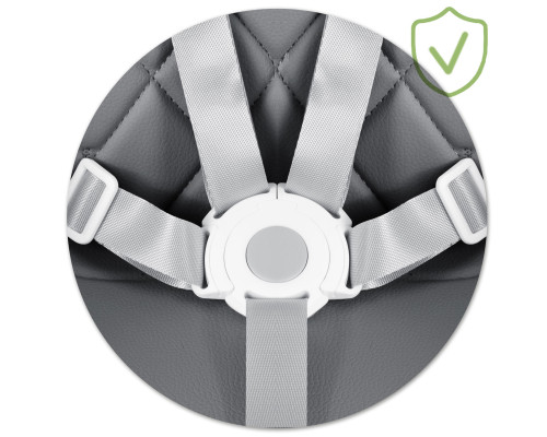 Стільчик для годування Nukido Lilo 63 х 64 х 93 см - сіро-білий