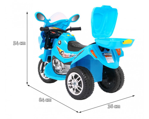 Дитячий електричний триколісний мотоцикл BJX-088 Синій + Звуки + Світло