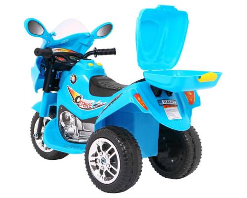 Дитячий електричний триколісний мотоцикл BJX-088 Синій + Звуки + Світло
