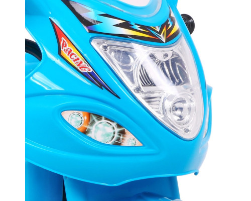 Дитячий електричний триколісний мотоцикл BJX-088 Синій + Звуки + Світло