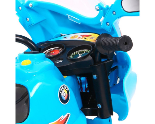 Дитячий електричний триколісний мотоцикл BJX-088 Синій + Звуки + Світло