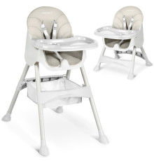Стільчик для годування зі столиком Ricokids Milo 79 х 62 х 94 см - бежево-білий
