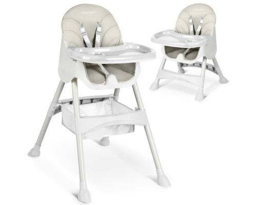 Стільчик для годування зі столиком Ricokids Milo 79 х 62 х 94 см - бежево-білий