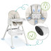 Стільчик для годування зі столиком Ricokids Milo 79 х 62 х 94 см - бежево-білий