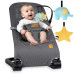 Крісло-гойдалка для немовлят Nukido з іграшками, 72 х 45,5 х 41-62 см - сіра