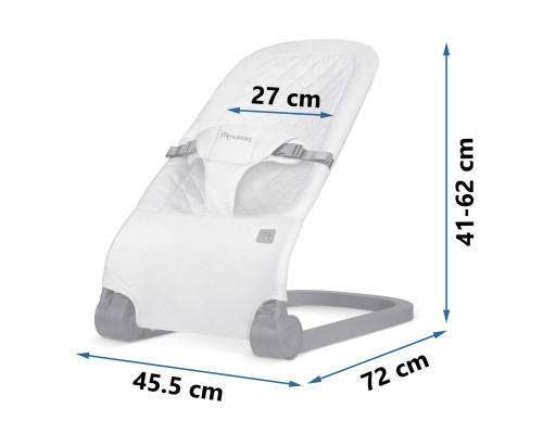 Крісло-гойдалка для немовлят Nukido з іграшками, 72 х 45,5 х 41-62 см - світло-сіра