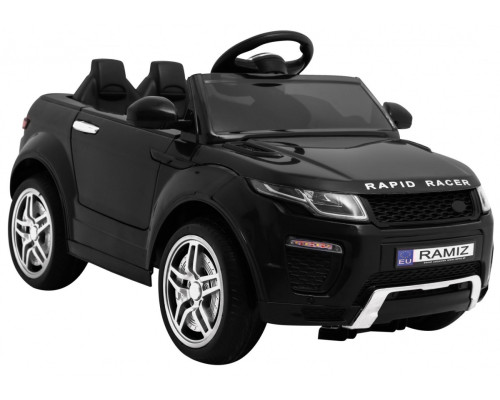 Дитячий електромобіль Rapid Racer Black + Пульт + Вільний старт + EVA + MP3 LED