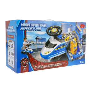 Дитячий поліцейський толокар з іграшками 2в1 3+