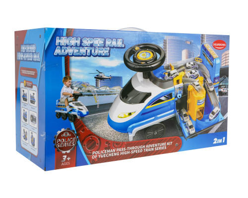 Дитячий поліцейський толокар з іграшками 2в1 3+