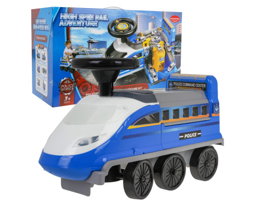 Дитячий поліцейський толокар з іграшками 2в1 3+