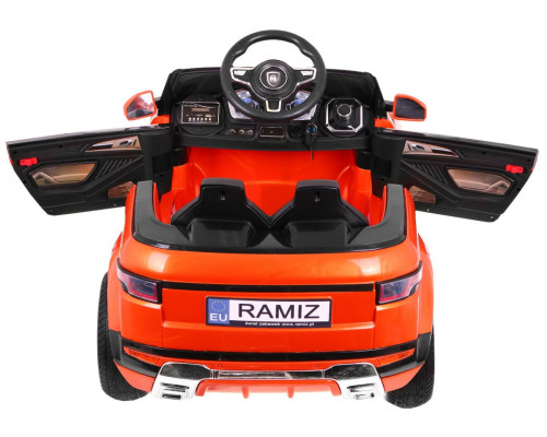 Дитячий електромобіль Rapid Racer Помаранчевий + Пульт + Вільний старт + EVA + MP3 LED