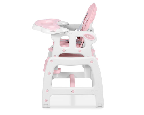 Стільчик для годування 5-в-1 Ricokids Sinco 57,5 х 104 см - рожево-білий