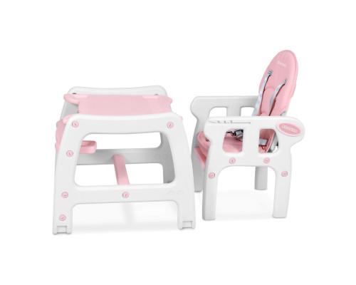 Стільчик для годування 5-в-1 Ricokids Sinco 57,5 х 104 см - рожево-білий