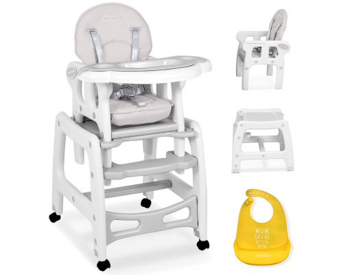 Стільчик для годування 5-в-1 Ricokids Sinco 57,5 х 104 см - сіро-білий Стільчик для годування 5-в-1 Ricokids Sinco 57,5 х 104 см - сіро-білий