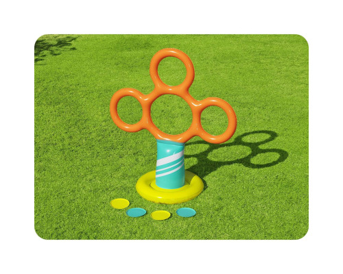 Стійка для фрисбі з обручами для дітей Bestway 122 x 64 x 135 см - різнокольорова