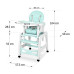 Стільчик для годування 5-в-1 Ricokids Sinco 57,5 х 104 см - бірюзово-білий